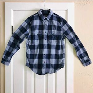Abercrombie & Fitch Navy and Light Blue Checkered Shirt